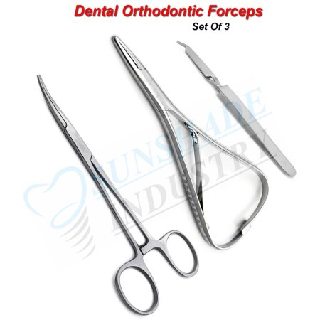 Dental Orthodontic Forceps Bracket Holding Tweezers Mathieu Needle Holder Tools